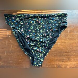 Athleta XL Multicolored Cheetah Print Bikini Bottoms